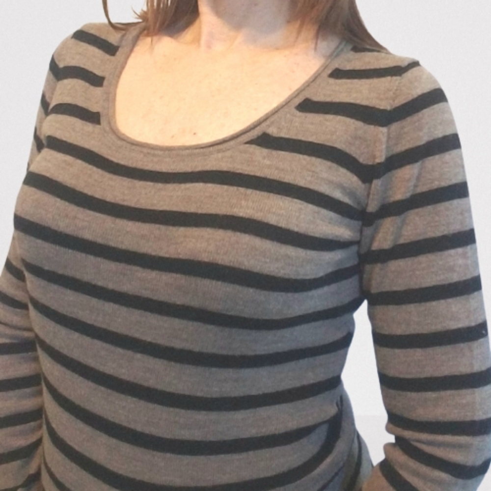 Brunella Gori Italian Wool Striped Sweater - Picture 7 of 9